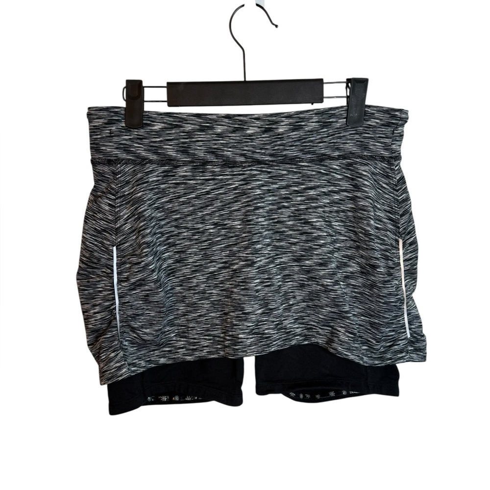 Athleta Gray Space Dye 2 in 1 Contender Skort